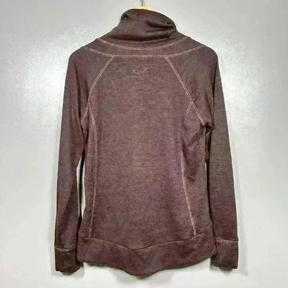 KUHL Funnel Neck Pullover Purple Kangaroo Pouch Active Outdoorsy Women Medium - Picture 9 of 10